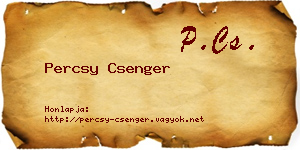 Percsy Csenger névjegykártya